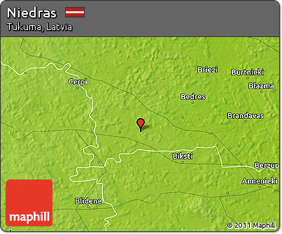 Physical Map of Niedras
