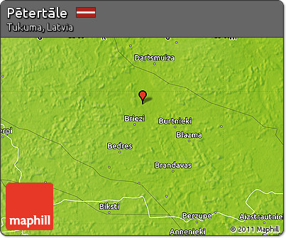 Physical Map of Pētertāle