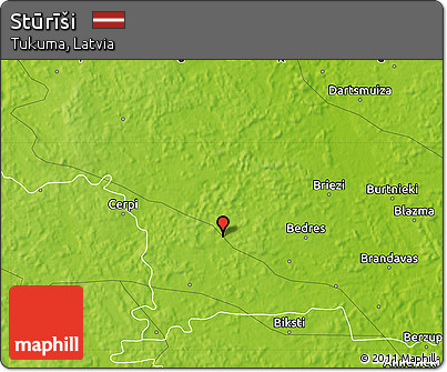 Physical Map of Stūrīši