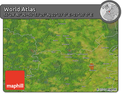 Satellite Map of the Area around 56° 41' 3" N, 23° 1' 29" E