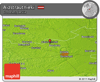 Physical Panoramic Map of Aizstrautnieki
