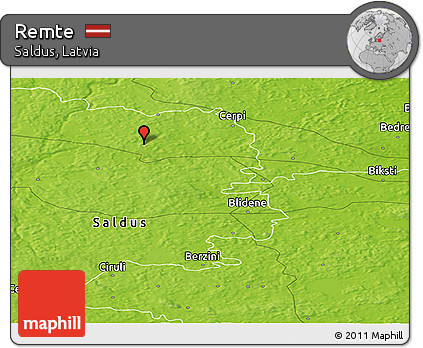 Physical Panoramic Map of Remte