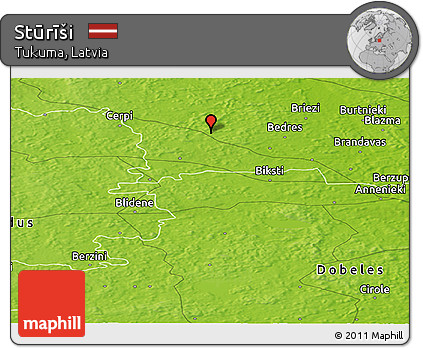 Physical Panoramic Map of Stūrīši