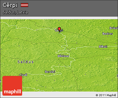 Physical Panoramic Map of Cērpi