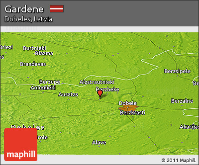 Physical Panoramic Map of Gardene