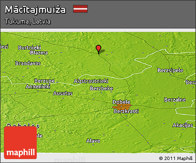 Physical Panoramic Map of Mācītajmuiža