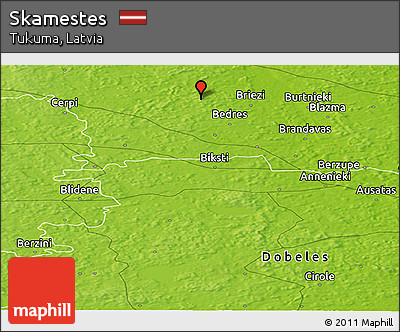 Physical Panoramic Map of Skamestes