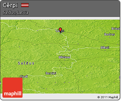 Physical Panoramic Map of Cērpi