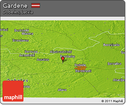 Physical Panoramic Map of Gardene