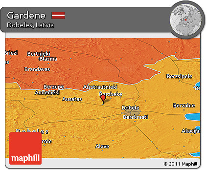 Political Panoramic Map of Gardene