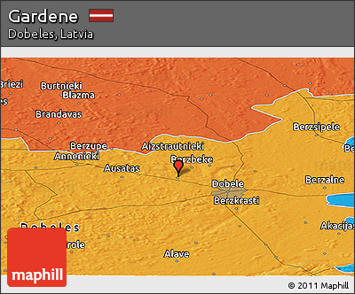 Political Panoramic Map of Gardene