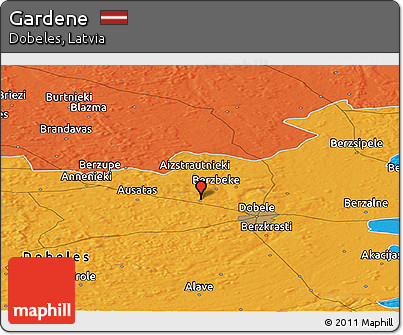 Political Panoramic Map of Gardene