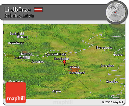 Satellite Panoramic Map of Lielbērze