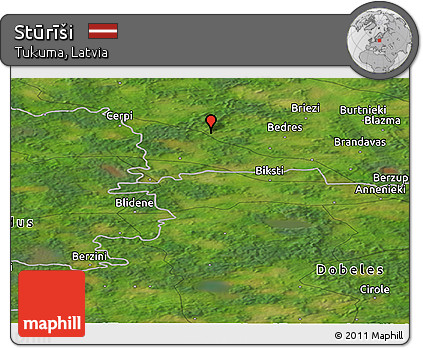 Satellite Panoramic Map of Stūrīši