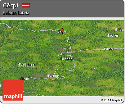 Satellite Panoramic Map of Cērpi
