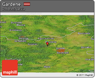 Satellite Panoramic Map of Gardene