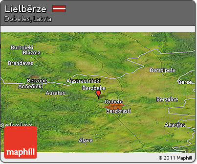 Satellite Panoramic Map of Lielbērze