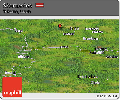 Satellite Panoramic Map of Skamestes