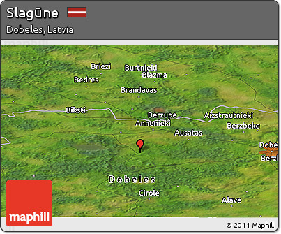Satellite Panoramic Map of Slagūne