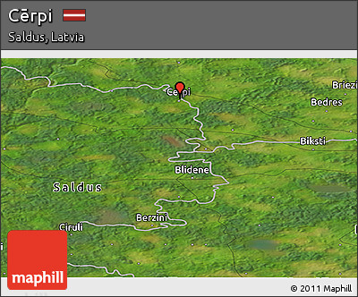 Satellite Panoramic Map of Cērpi