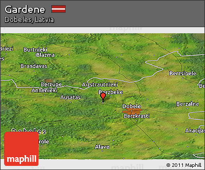 Satellite Panoramic Map of Gardene