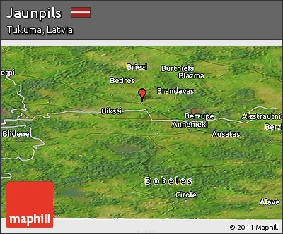 Satellite Panoramic Map of Jaunpils