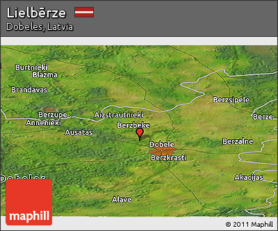 Satellite Panoramic Map of Lielbērze