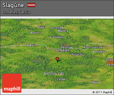 Satellite Panoramic Map of Slagūne