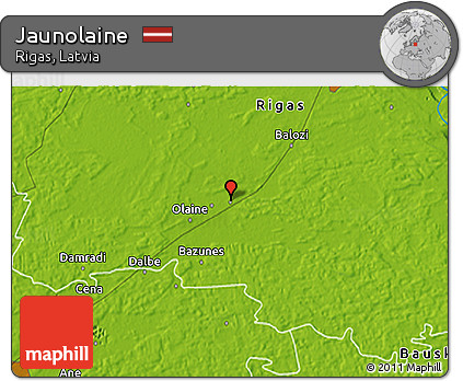 Physical 3D Map of Jaunolaine