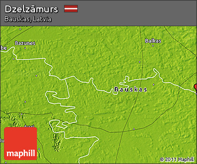 Physical 3D Map of Dzelzāmurs