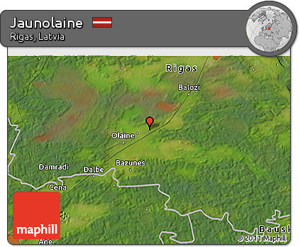 Satellite 3D Map of Jaunolaine