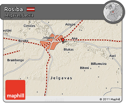 Shaded Relief 3D Map of Rosiba