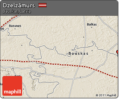 Shaded Relief 3D Map of Dzelzāmurs