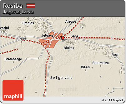 Shaded Relief 3D Map of Rosiba