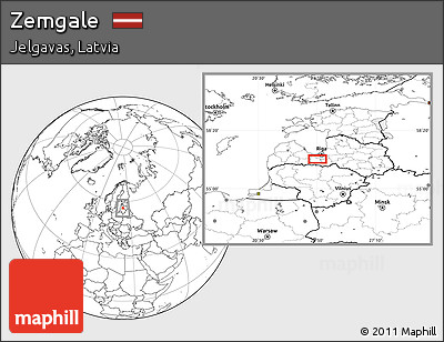 Blank Location Map of Zemgale