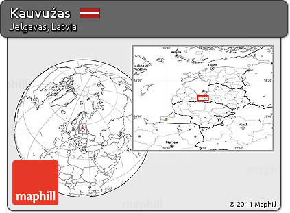 Blank Location Map of Kauvužas