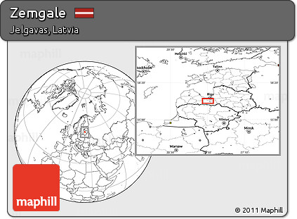 Blank Location Map of Zemgale