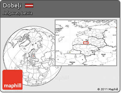 Blank Location Map of Dobeļi