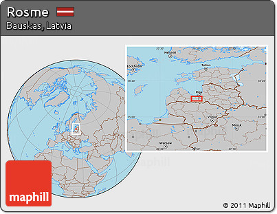 Gray Location Map of Rosme