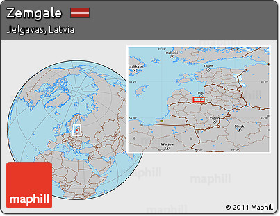Gray Location Map of Zemgale