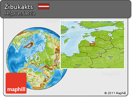Physical Location Map of Žibukakts