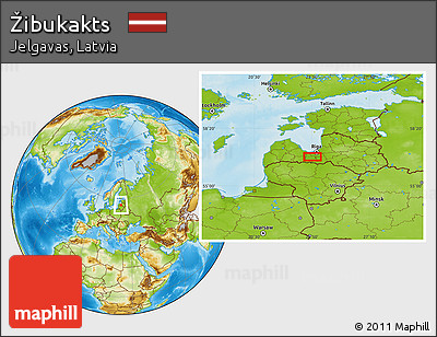 Physical Location Map of Žibukakts