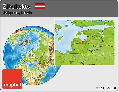 Physical Location Map of Žibukakts