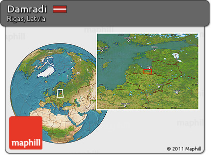Satellite Location Map of Damradi