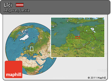 Satellite Location Map of Līči