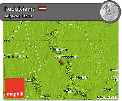 Physical Map of Ruduļciems