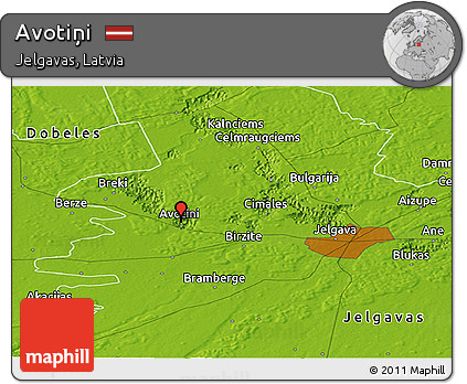 Physical Panoramic Map of Avotiņi