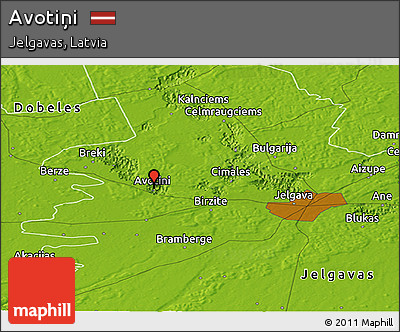 Physical Panoramic Map of Avotiņi