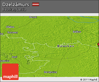 Physical Panoramic Map of Dzelzāmurs