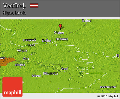 Physical Panoramic Map of Vectīreļi